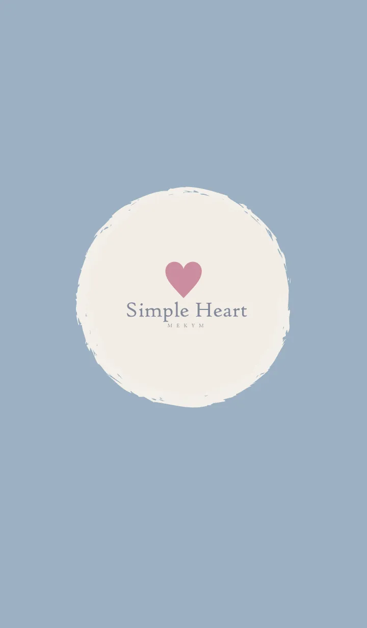 [LINE着せ替え] Simple Heart Blue-MEKYM 9の画像1