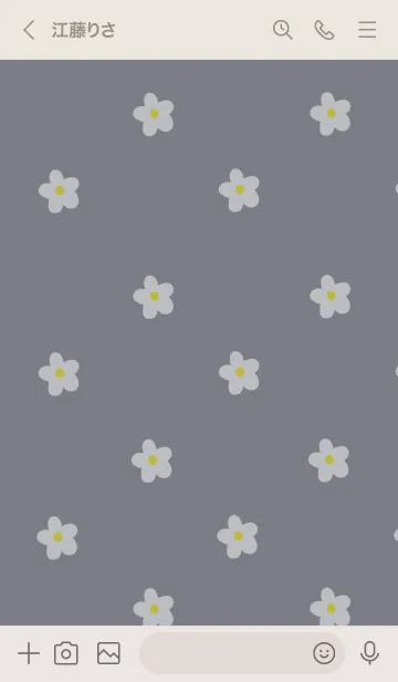 [LINE着せ替え] 大人のくすみブルーとお花。の画像3