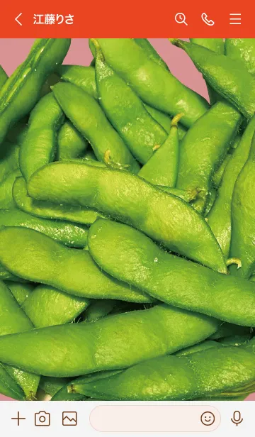 [LINE着せ替え] 赤 : エダマメの画像3