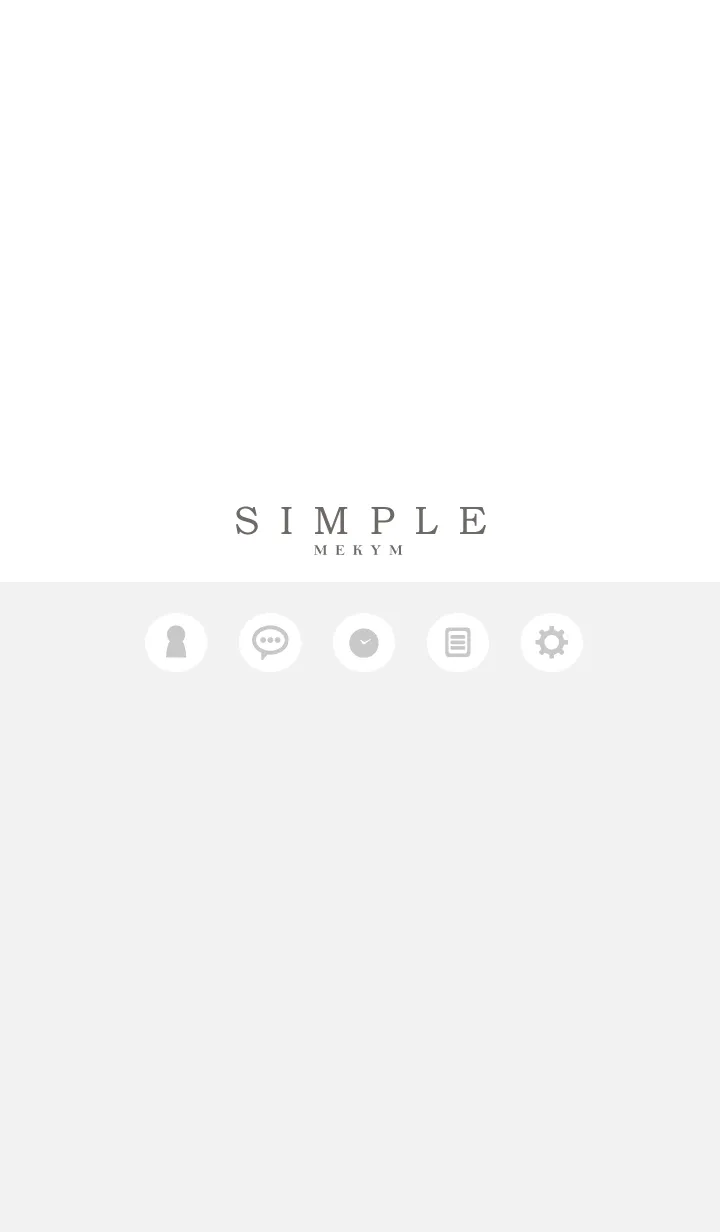 [LINE着せ替え] SIMPLE ICON WHITE-MEKYM 15の画像1