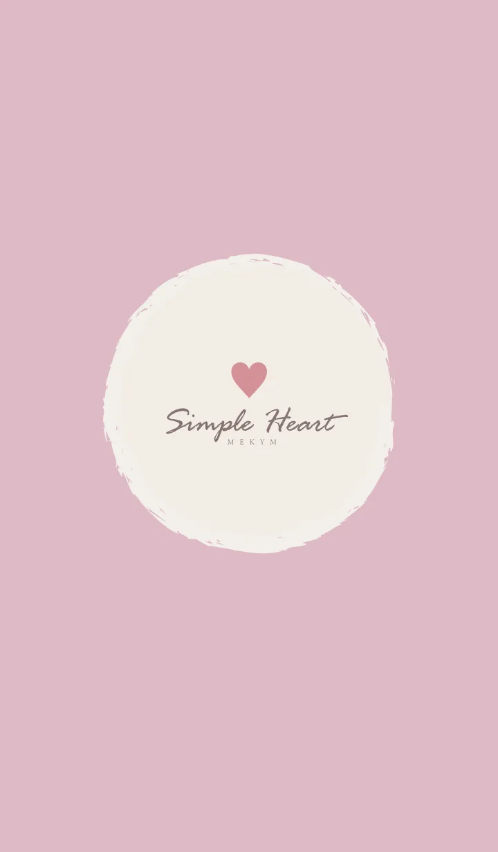[LINE着せ替え] Simple Heart Dusky Pink-MEKYM 9の画像1