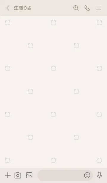 [LINE着せ替え] CAT POLKA DOT[GREIGE]の画像3