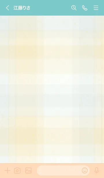 [LINE着せ替え] チェック くすみ イエロー4の画像3