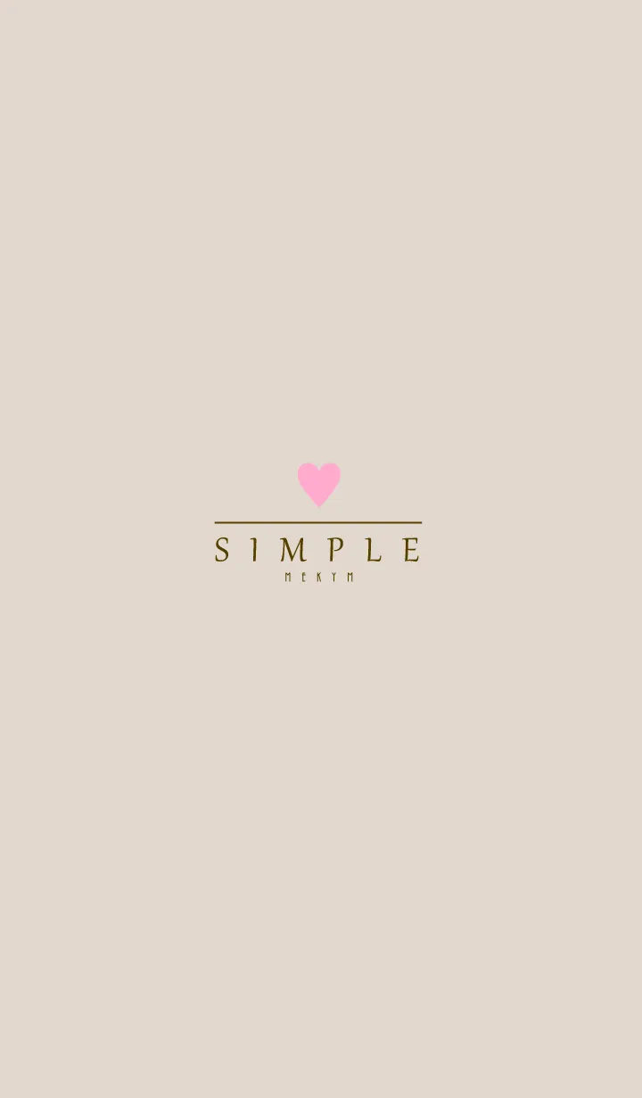 [LINE着せ替え] DUSKY BEIGE.SIMPLE HEART 34の画像1