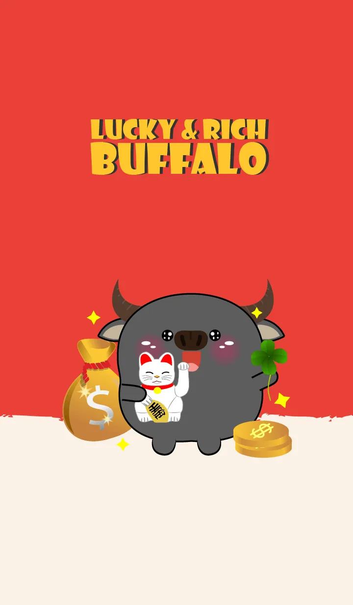 [LINE着せ替え] Love Lucky & Rich Buffalo (JP)の画像1
