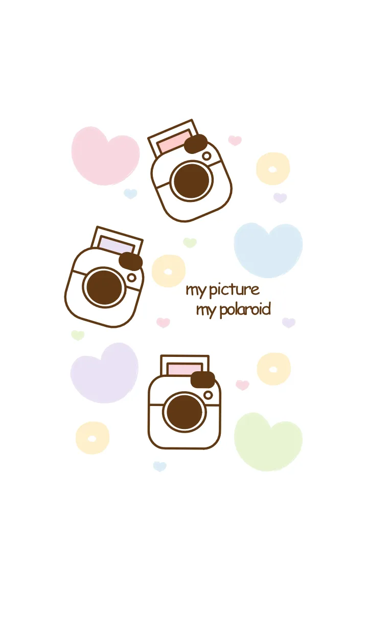 [LINE着せ替え] Cute polaroid 9の画像1