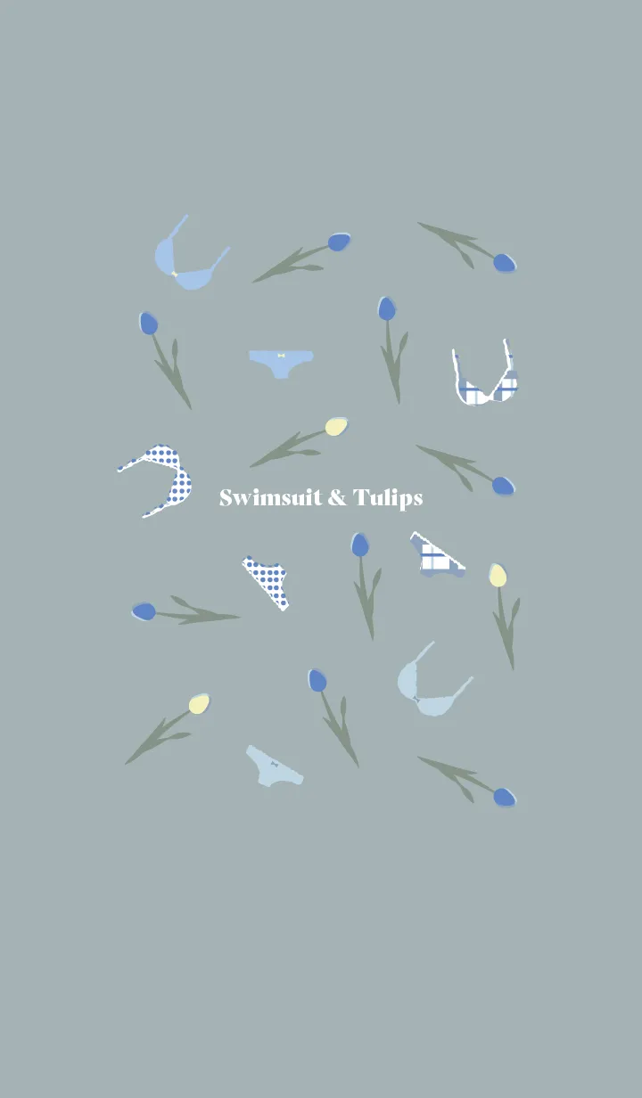 [LINE着せ替え] Swimsuit & Tulipsの画像1