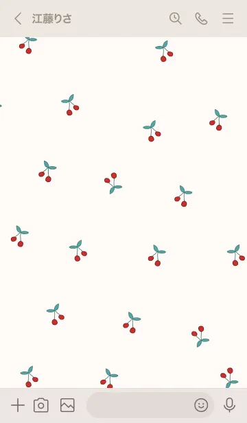 [LINE着せ替え] さくらんぼ / ivorypink grayの画像3