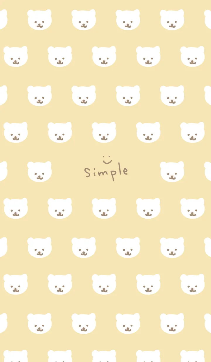 [LINE着せ替え] くまちゃん たくさん イエロー3の画像1