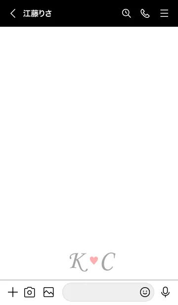 [LINE着せ替え] Love Initial K&C イニシャル 6の画像3