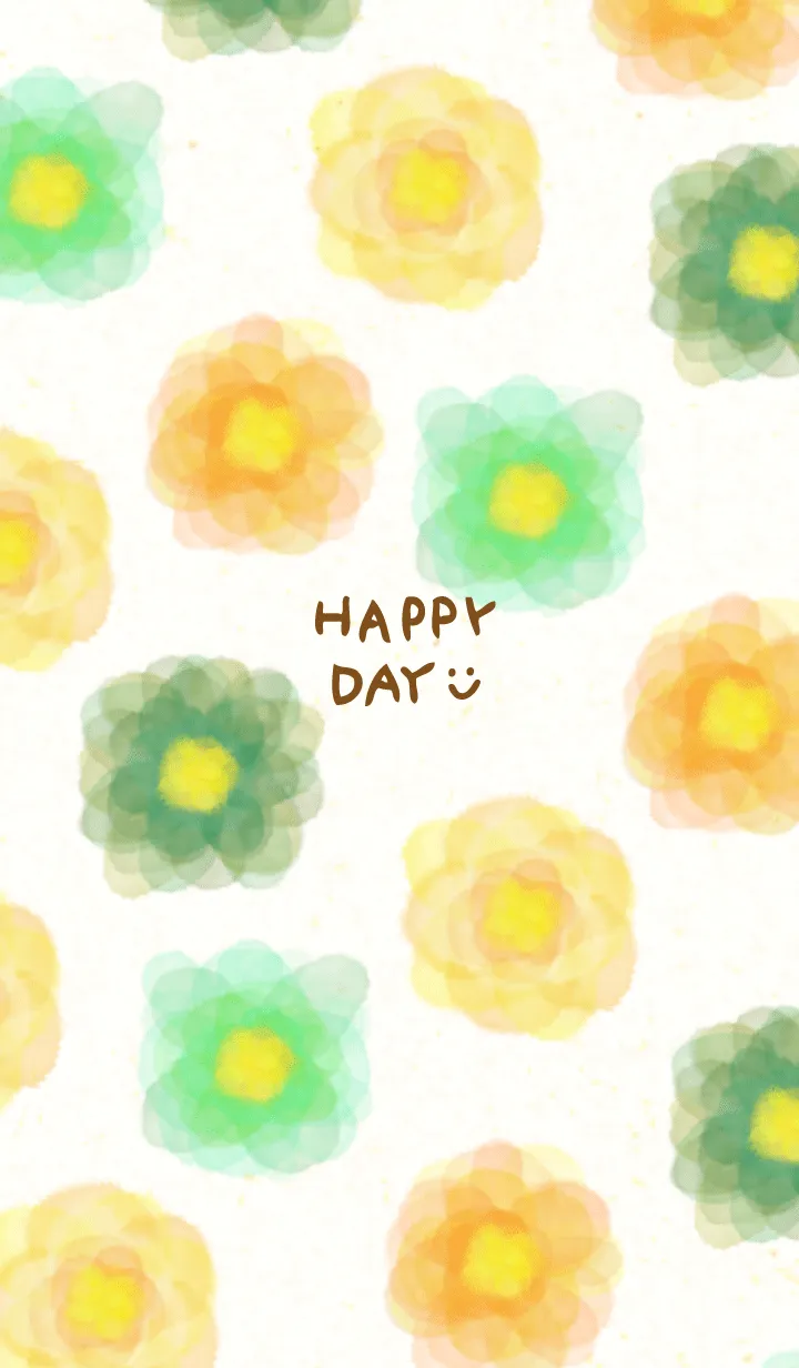 [LINE着せ替え] 水彩カラフルお花5の画像1