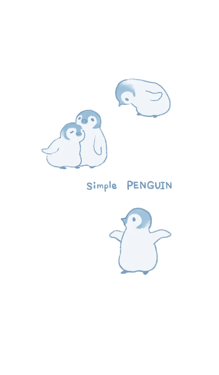 [LINE着せ替え] ペンギンの赤ちゃん simpleの画像1