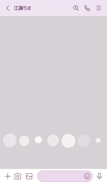 [LINE着せ替え] Simple violet gray dotの画像3