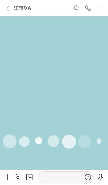 [LINE着せ替え] Simple mint gray dotの画像3