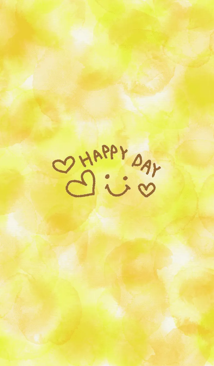 [LINE着せ替え] スマイル-水彩黄色22-の画像1