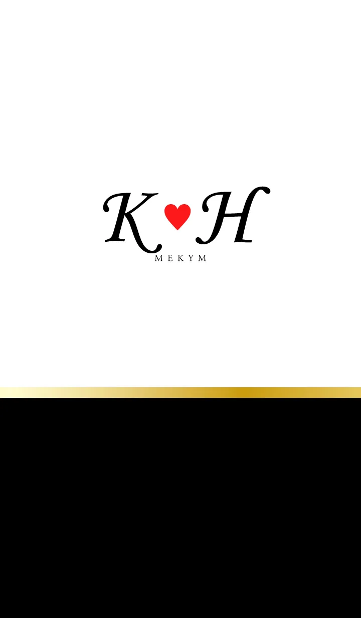 Love Initial K&H イニシャル 6のLINE着せ替え