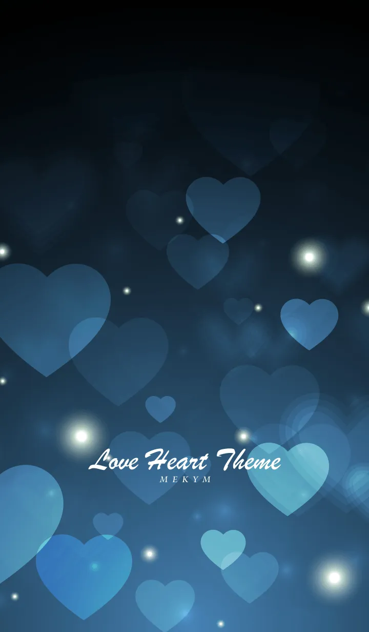 [LINE着せ替え] Love Heart Theme -STEEL BLUE-の画像1