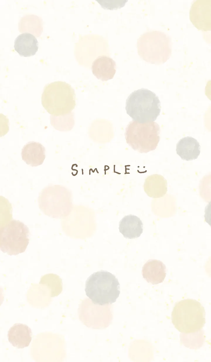 [LINE着せ替え] 水彩 丸 くすみベージュ2の画像1