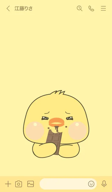 [LINE着せ替え] Simple Chick Love Food Theme (JP)の画像3