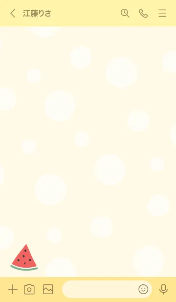 [LINE着せ替え] スイカ イエロー5の画像3