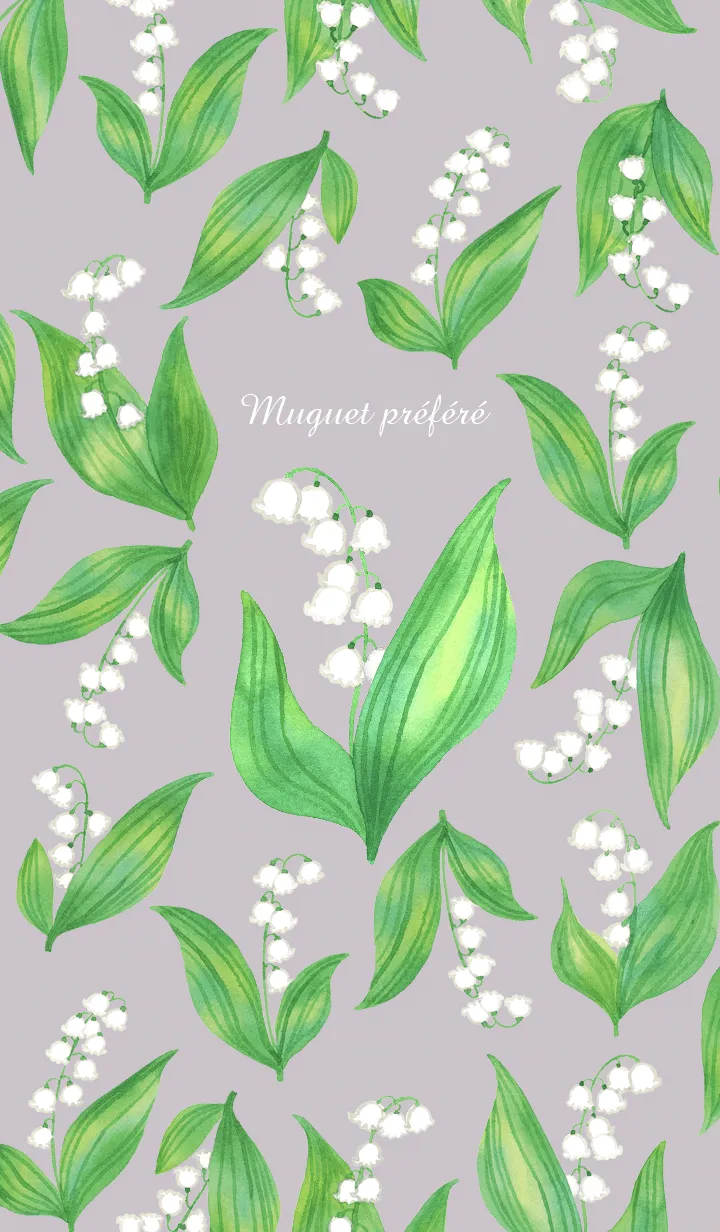 [LINE着せ替え] Muguet préféré（gray）の画像1