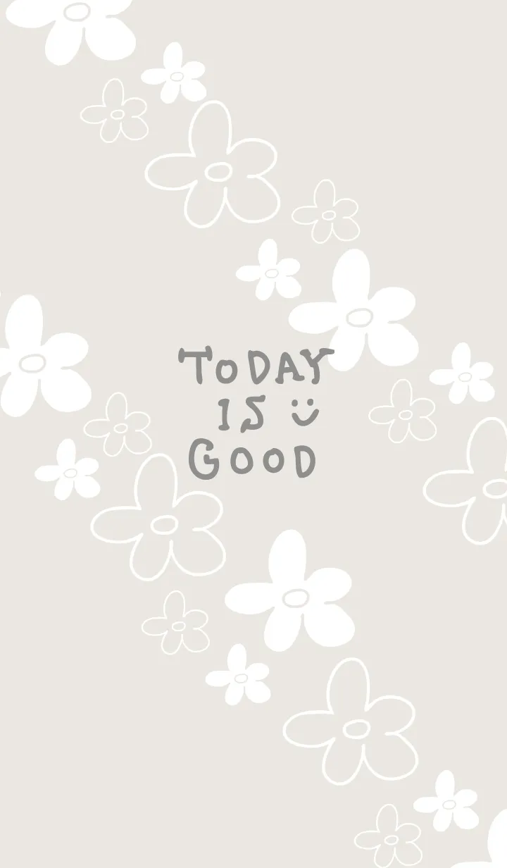 [LINE着せ替え] 手書きのお花 くすみグレー5の画像1