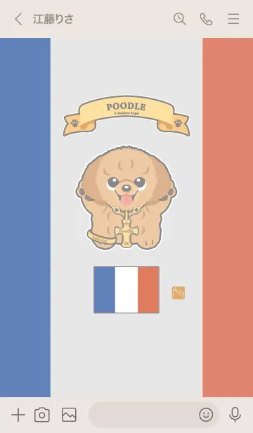 [LINE着せ替え] プードル レッドの画像3