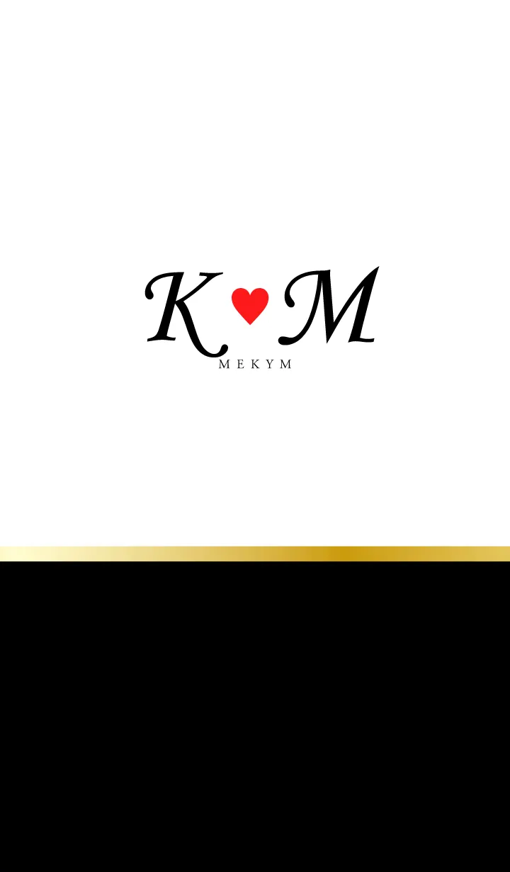 [LINE着せ替え] Love Initial K&M イニシャル 6の画像1