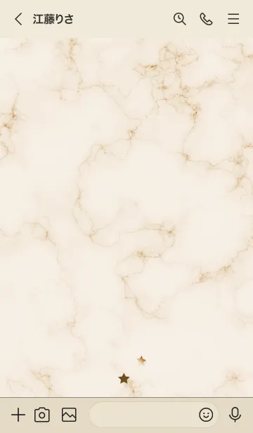 [LINE着せ替え] ～星のカケラ★ベージュ04_1～の画像3