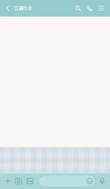 [LINE着せ替え] 無地ギンガムチェック ブルー4の画像3