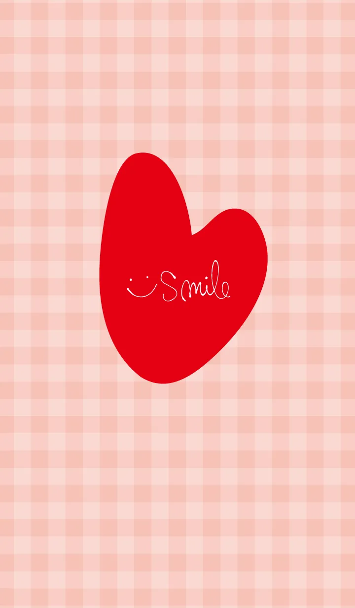 [LINE着せ替え] ハートギンガムチェック3の画像1