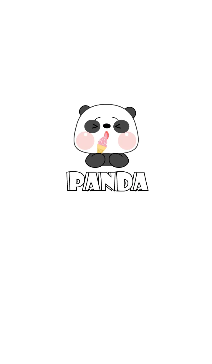 [LINE着せ替え] Simple Panda  Love Food Theme (JP)の画像1