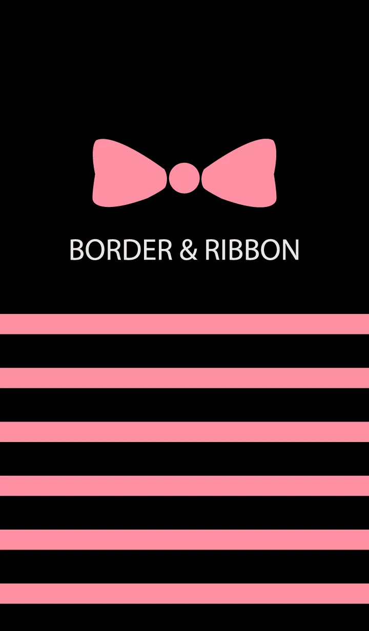 [LINE着せ替え] BORDER & RIBBON -Pink Ribbon 10-の画像1