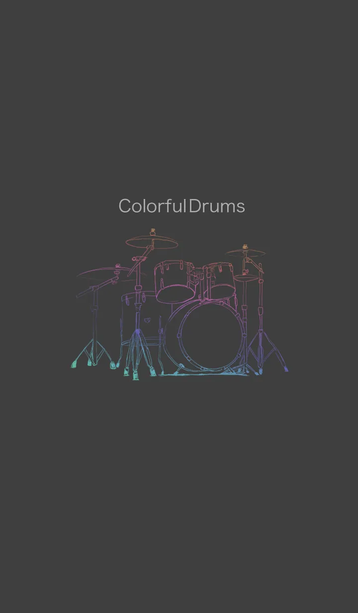 [LINE着せ替え] カラフルなドラムの画像1