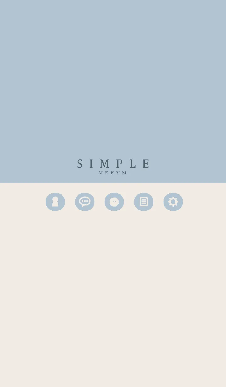 [LINE着せ替え] SIMPLE ICON BLUE-MEKYM 16の画像1