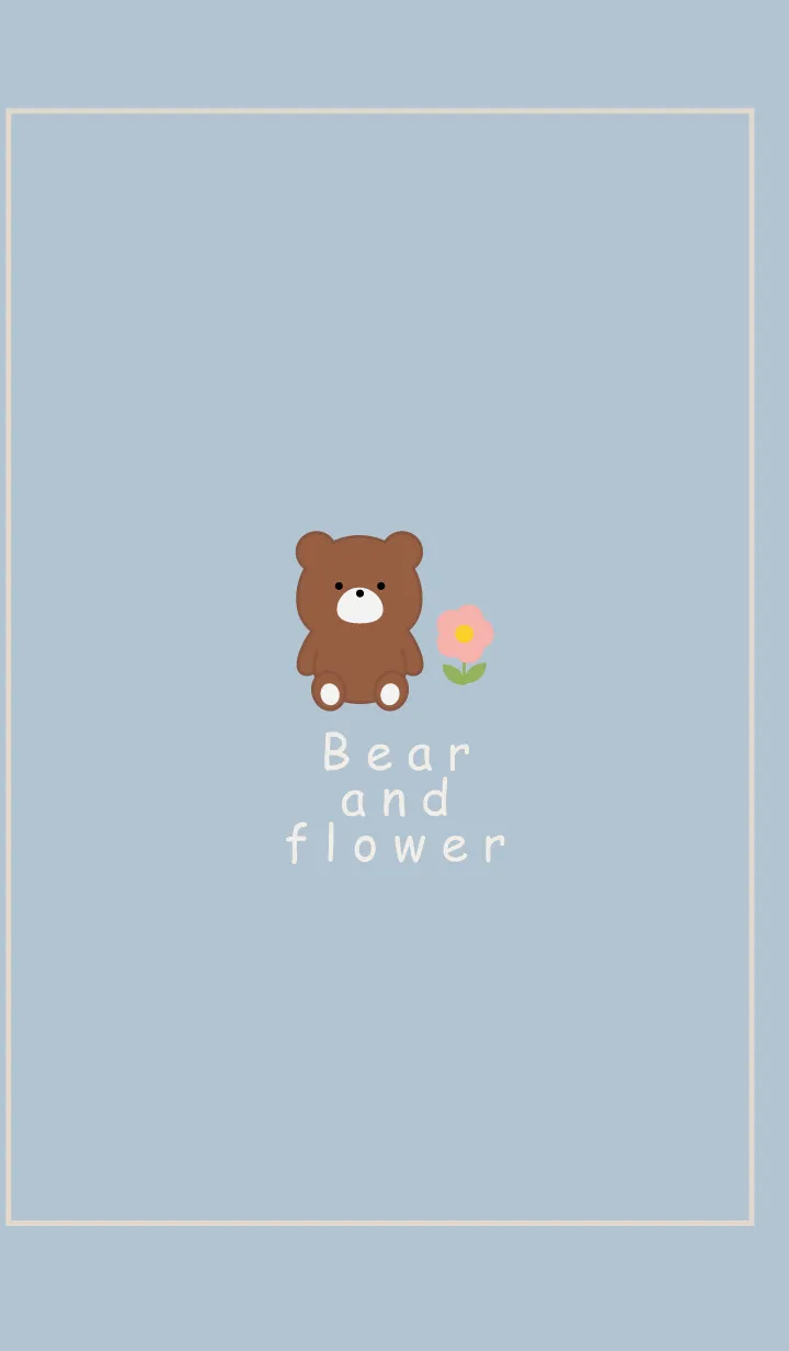 [LINE着せ替え] Bear and flower..2の画像1