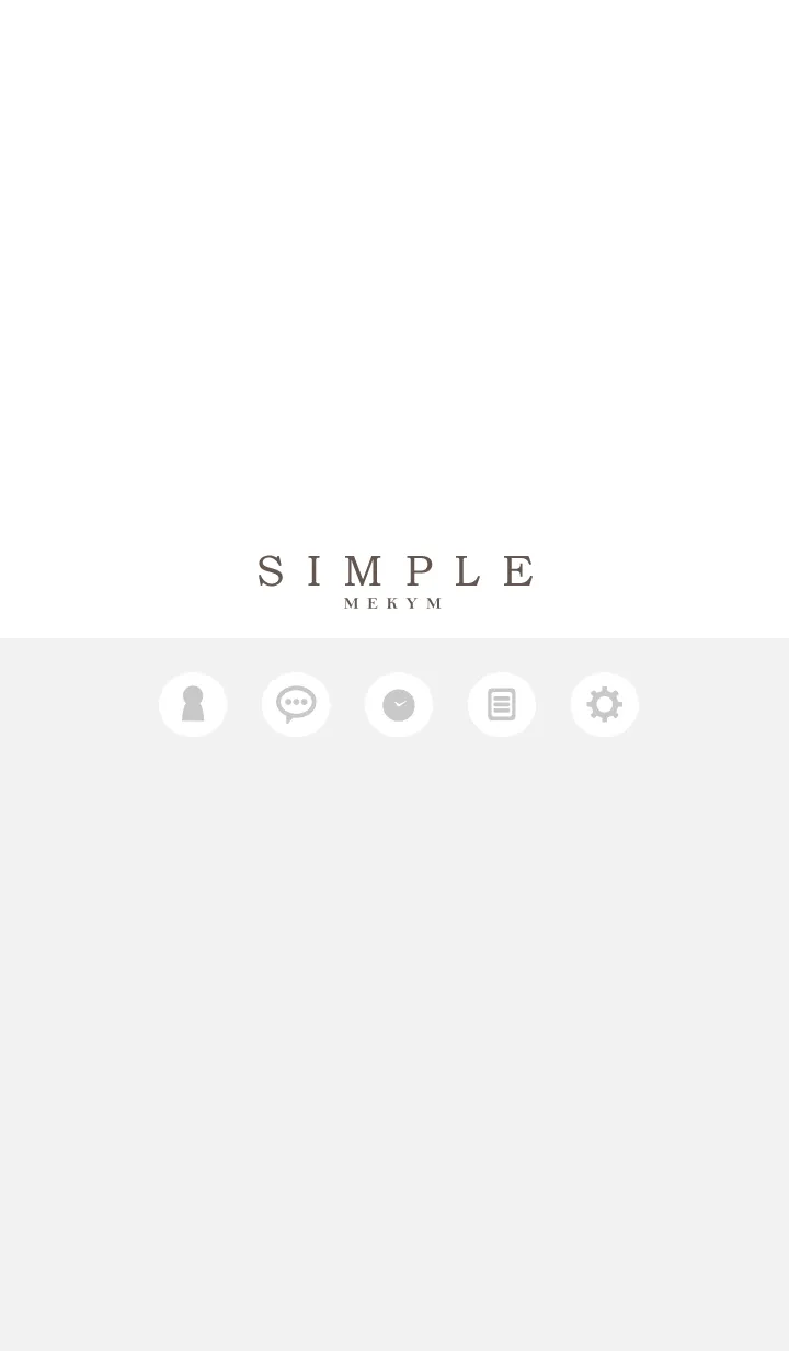 [LINE着せ替え] SIMPLE ICON WHITE-MEKYM 16の画像1