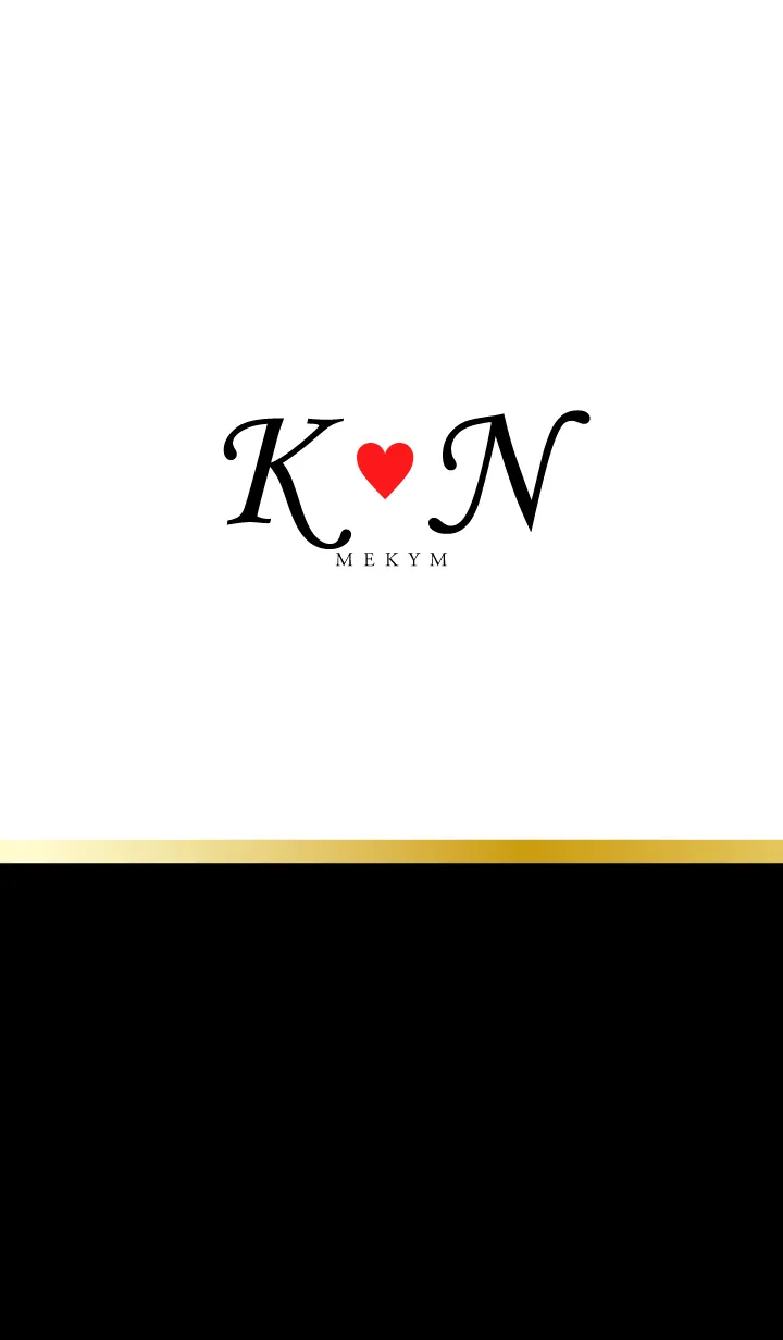 [LINE着せ替え] Love Initial K&N イニシャル 6の画像1