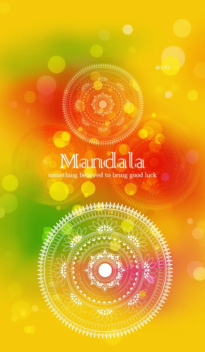 [LINE着せ替え] 幸運を呼び込む曼荼羅（レインボーカラー）の画像1