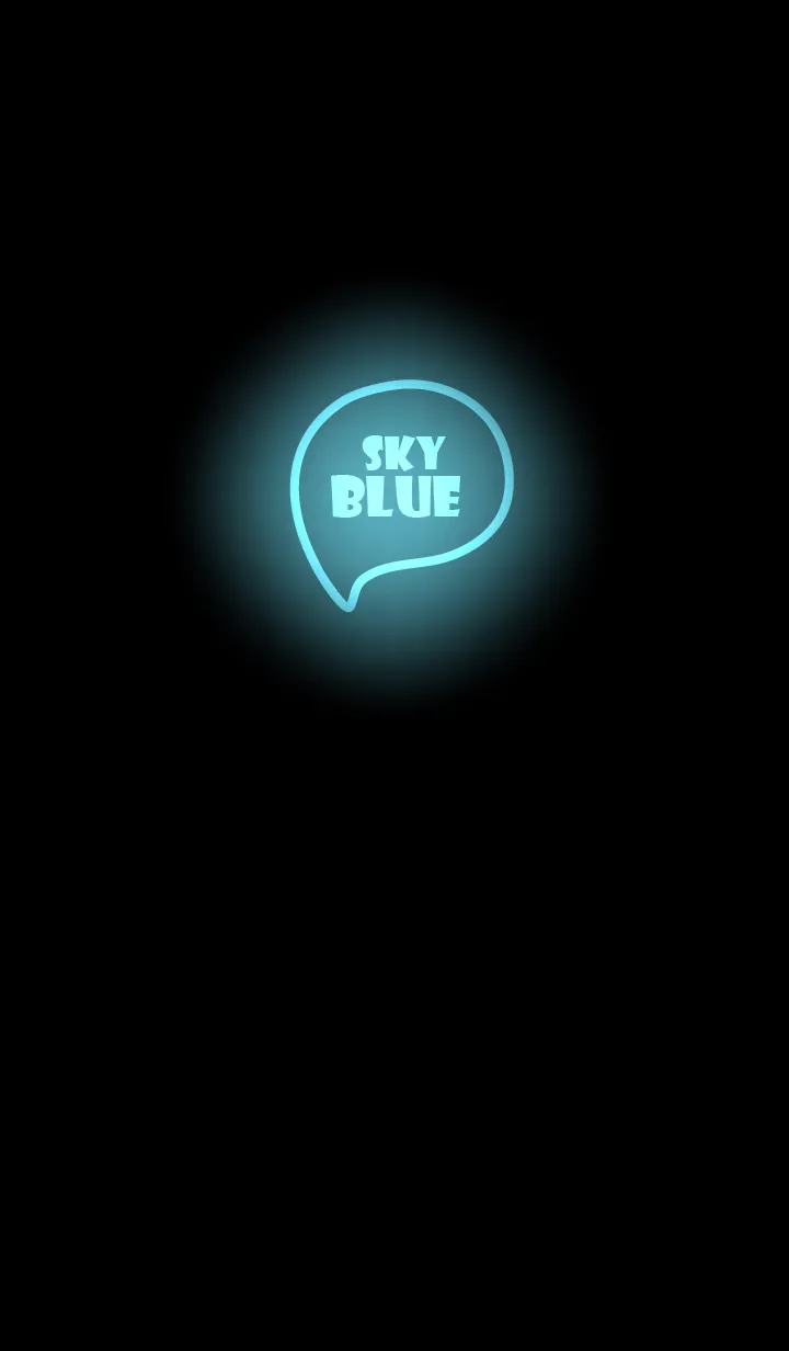 [LINE着せ替え] Sky Blue Neon Theme Ver.9 (JP)の画像1