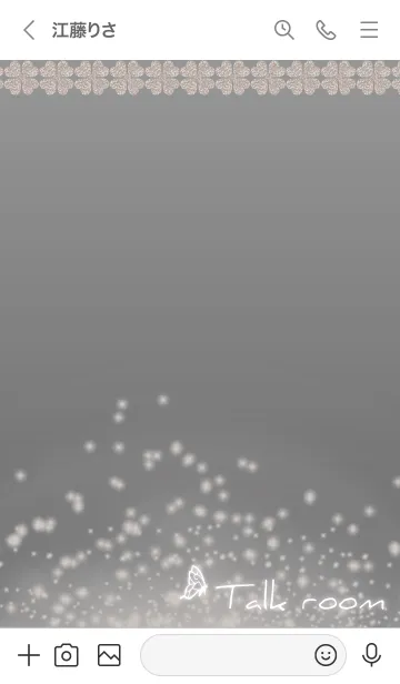 [LINE着せ替え] グレー : 聖なる四葉と蝶の画像3