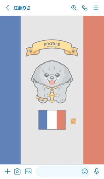 [LINE着せ替え] プードル シルバーの画像3