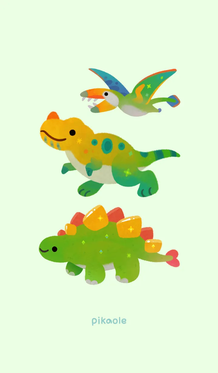 [LINE着せ替え] 恐竜の友達の画像1