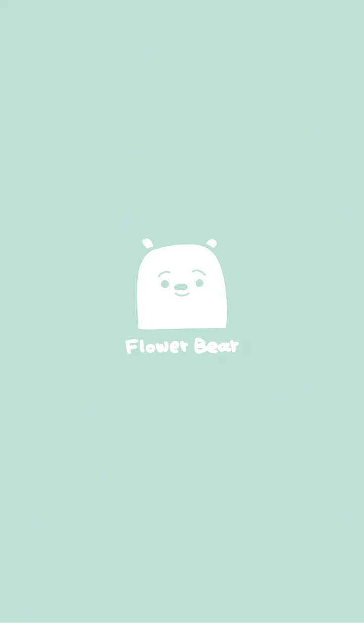 [LINE着せ替え] Flower bear with a touch of green Tの画像1