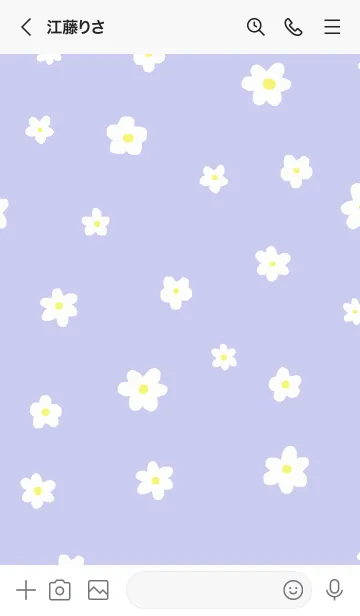 [LINE着せ替え] flower pattern/ natural blueの画像3