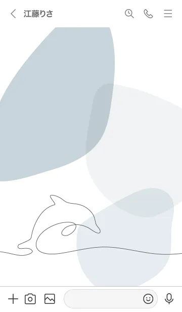 [LINE着せ替え] Line drawing Dolphin_01の画像3