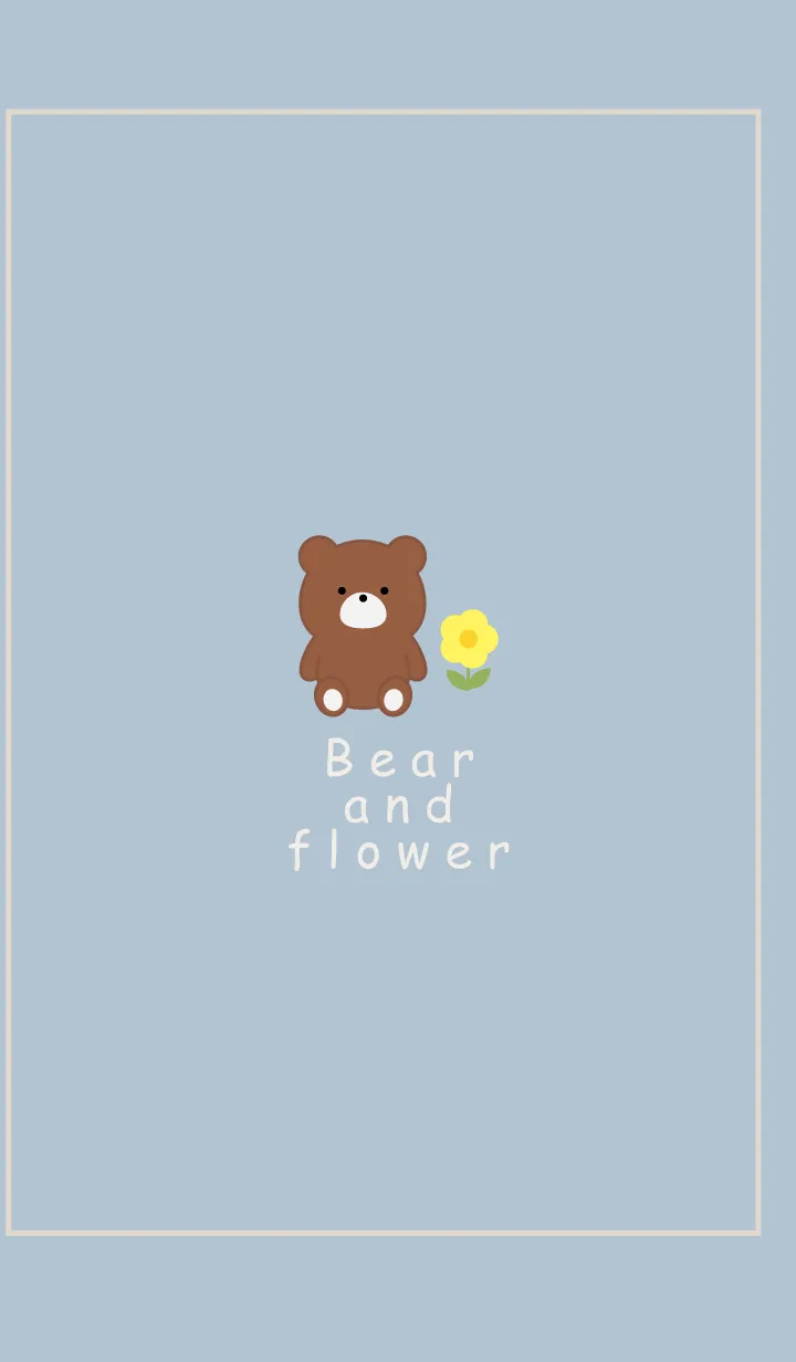 [LINE着せ替え] Bear and flower..5の画像1