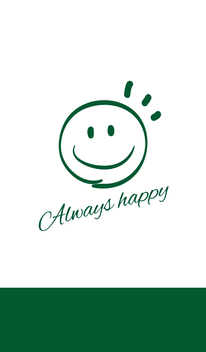 [LINE着せ替え] Always happy -Darkgreen-の画像1