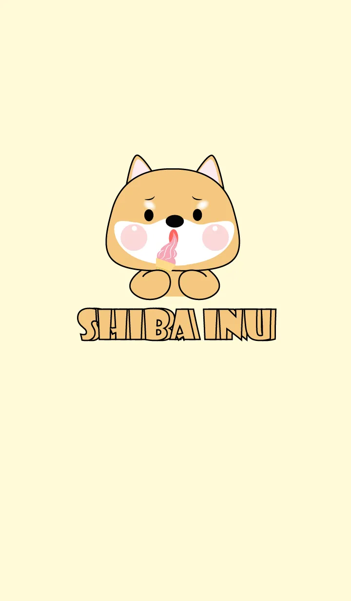 [LINE着せ替え] Simple Shiba Inu  Love Food Theme (JP)の画像1