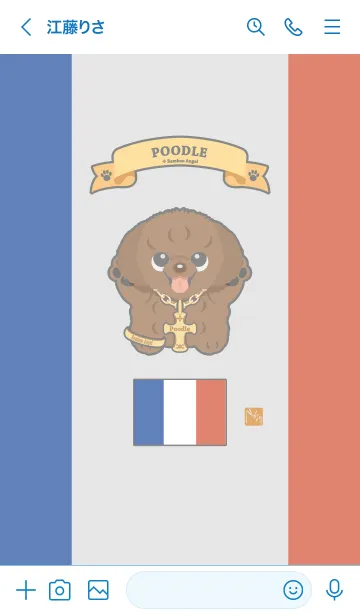[LINE着せ替え] プードル ブラウンの画像3